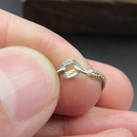 22" Sterling Silver Unique Shapes Inside Cross Necklace Vintage - Picture 4 of 6